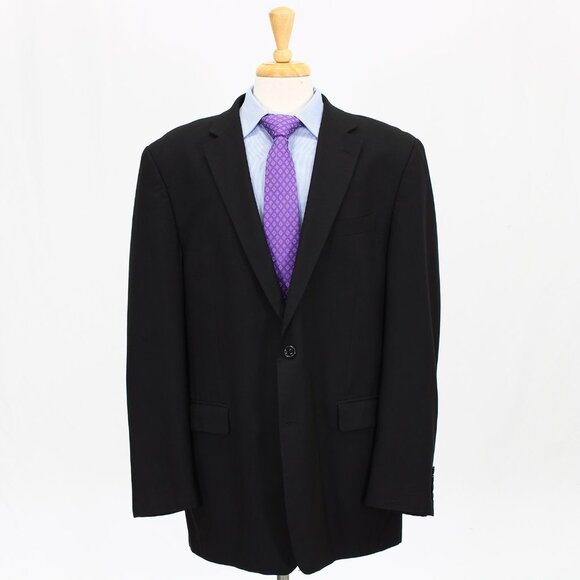 Nautica 46L Navy Solid 2-Button Sport Coat Blazer Jacket V411 - Picture 1 of 11